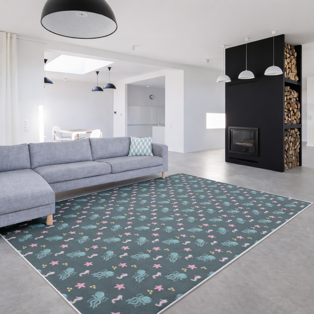 Sevimli Deniz Canlıları Salon Halısı
