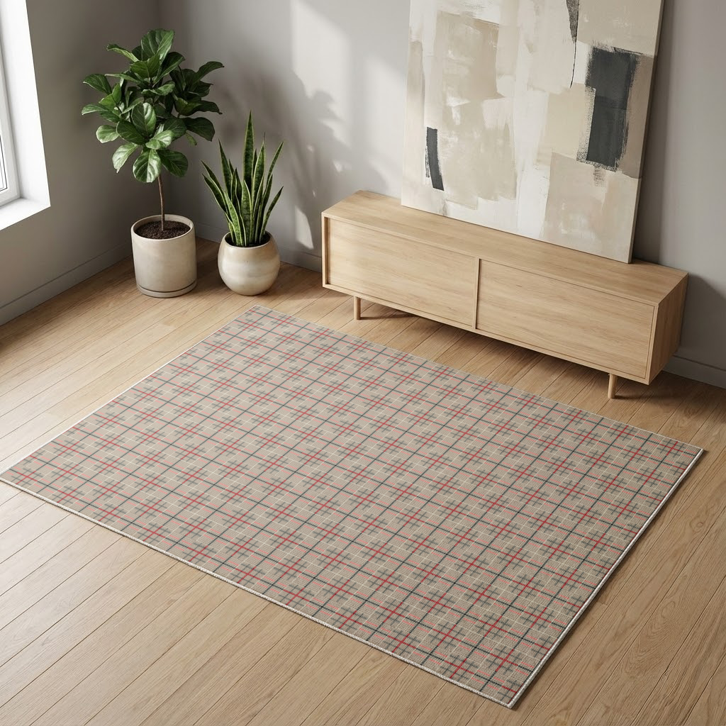 Red Black Geometric Tribal Pattern Living room carpet