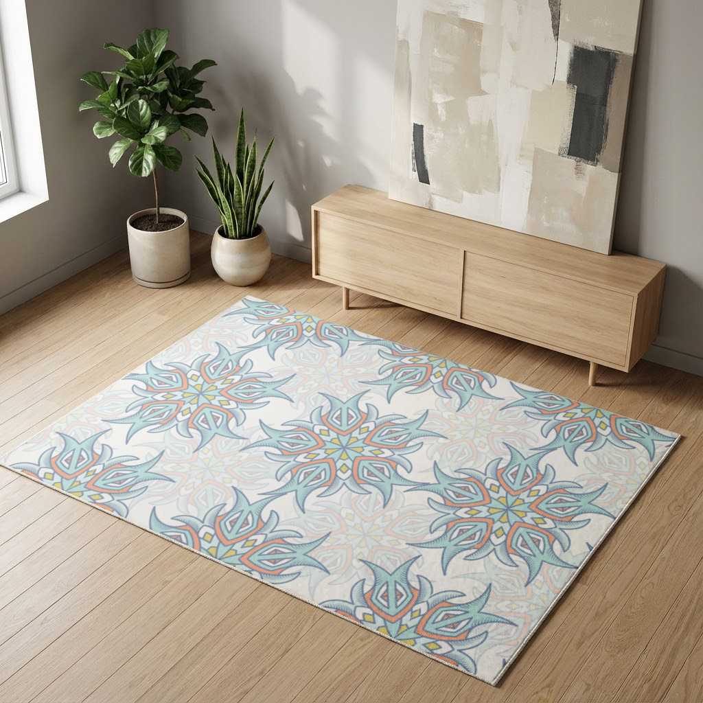 An abstract visual Living room carpet