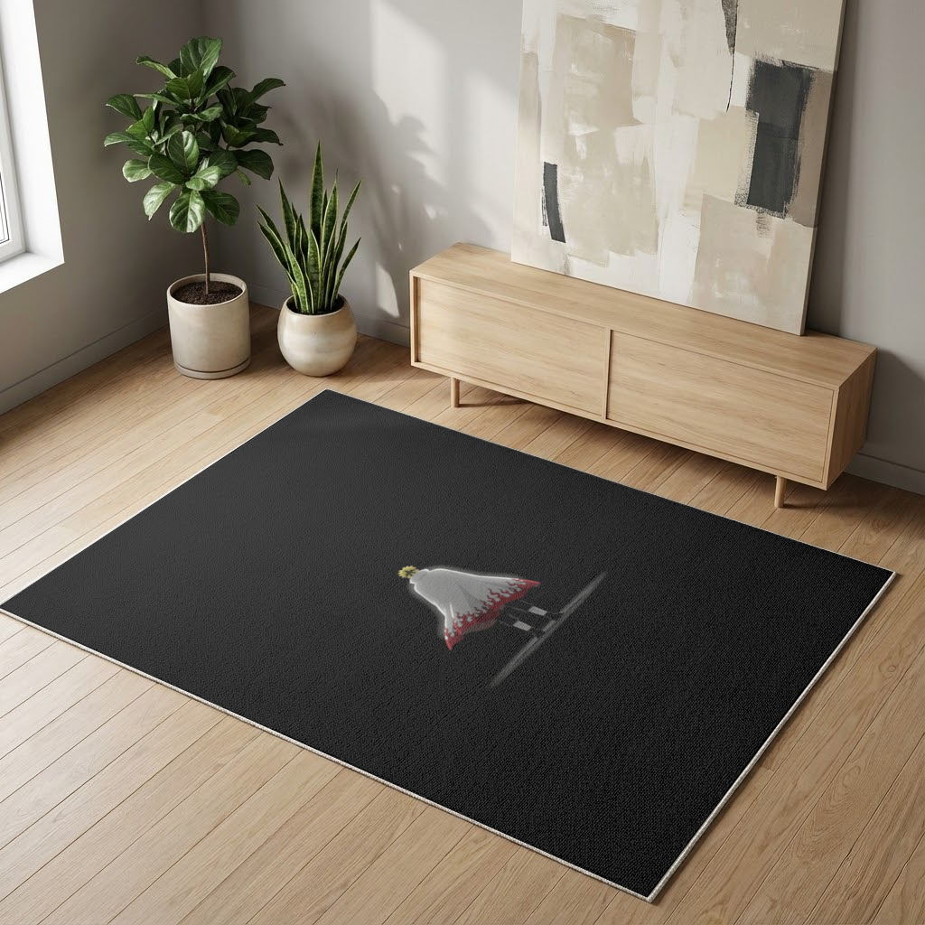 Karanlıktan Gelen Güç Naruto Uzumaki Hokage Silüeti Salon Halısı