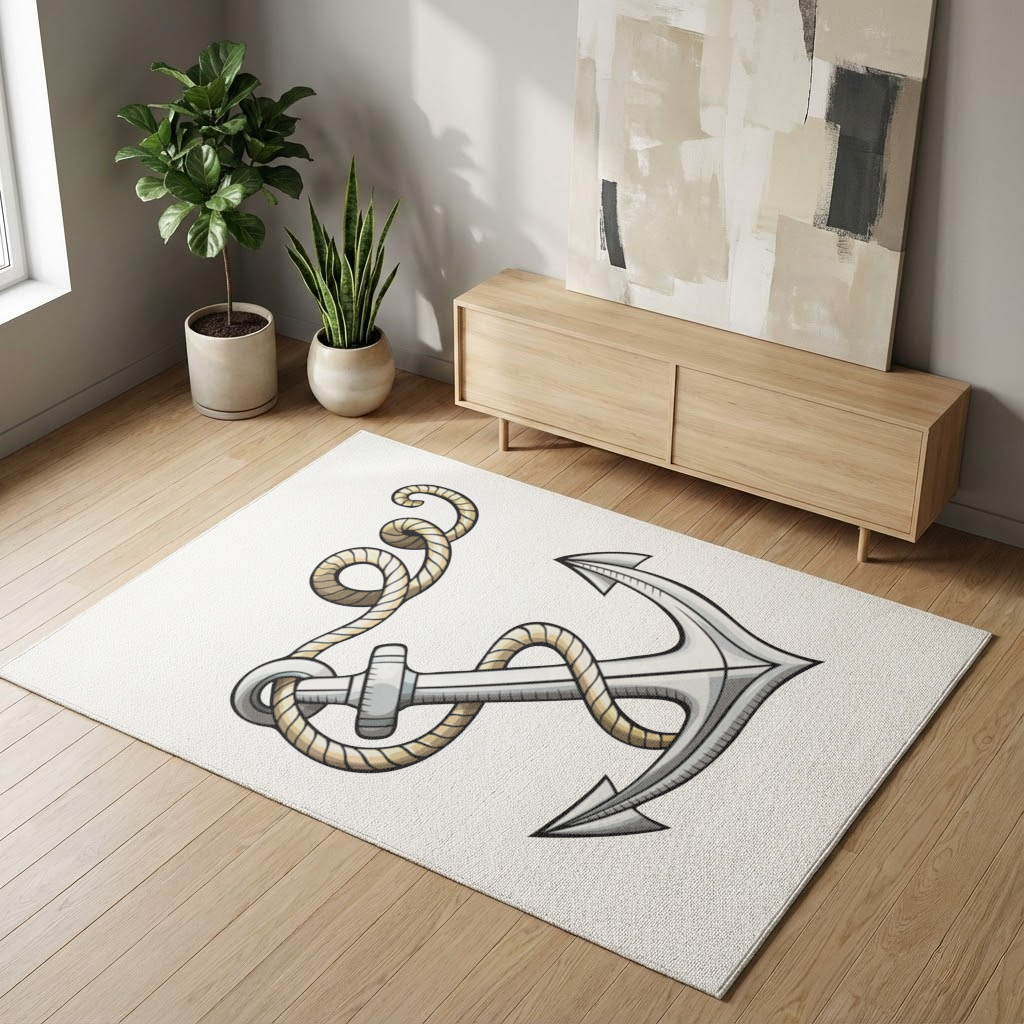 Sailor Anchor with Rope Tattoo Art 