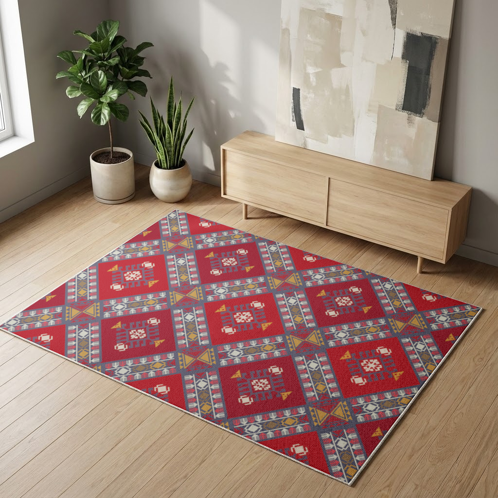 Traditional Kilim Pattern Motif Living room carpet