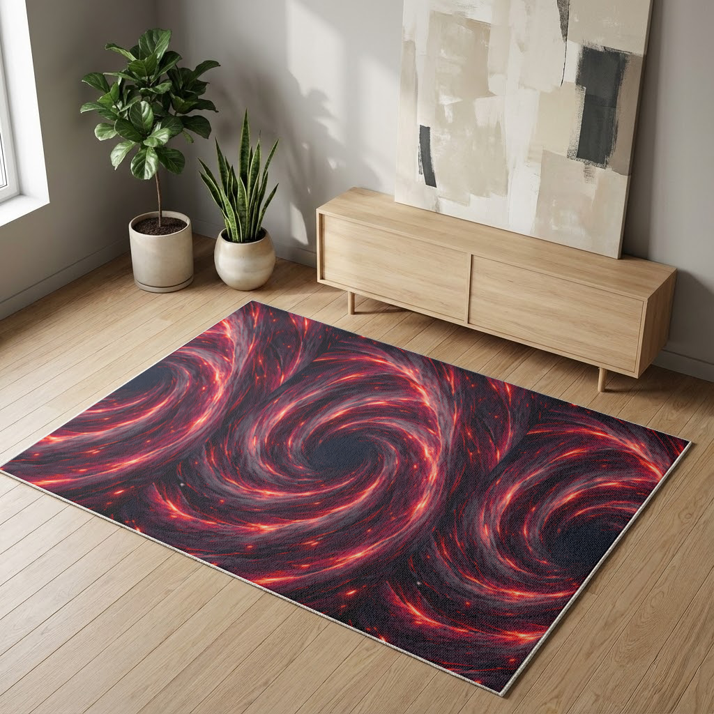 Uchiha Brothers Eternal Black Flames of Amaterasu Living room carpet