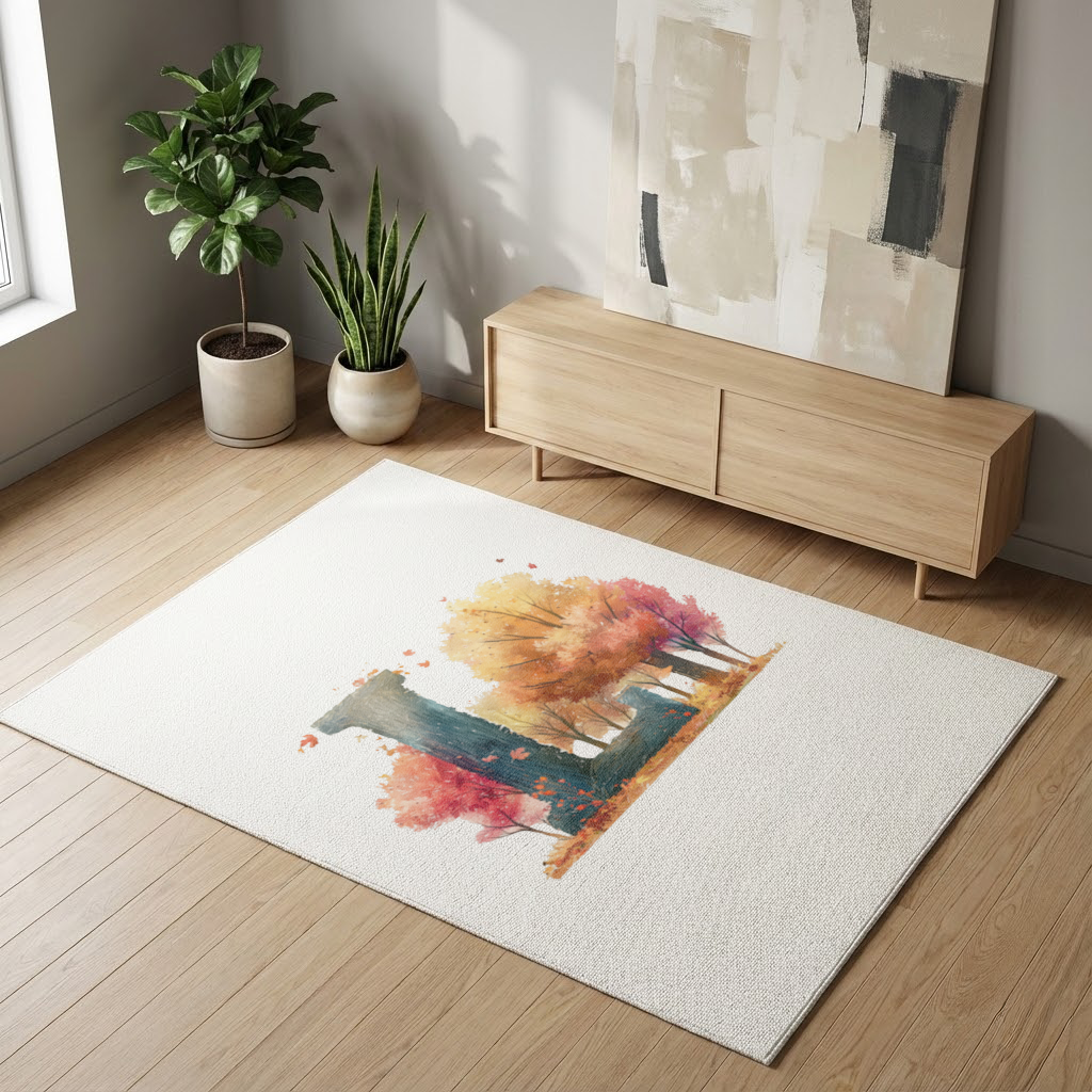 Autumn Forest Letter L Living room carpet