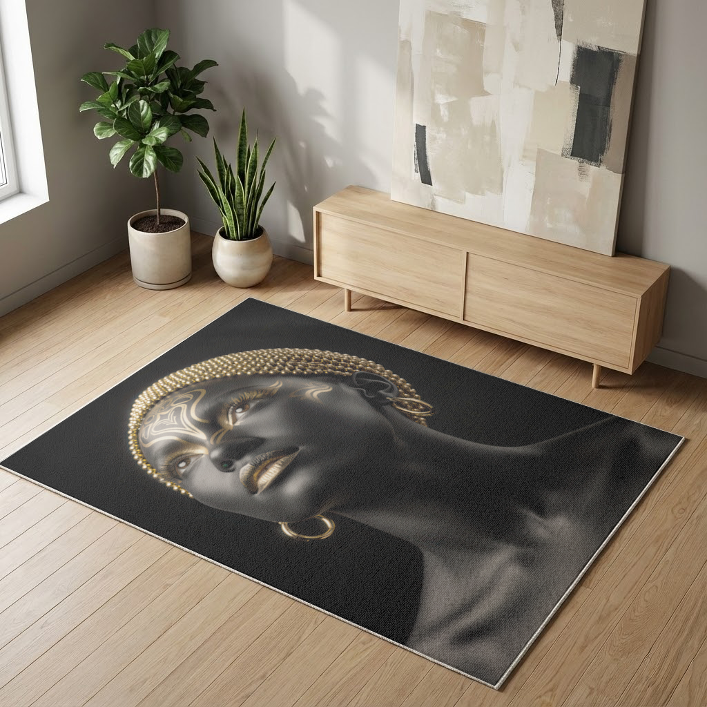 Gold Afrofuturistic Black Woman 