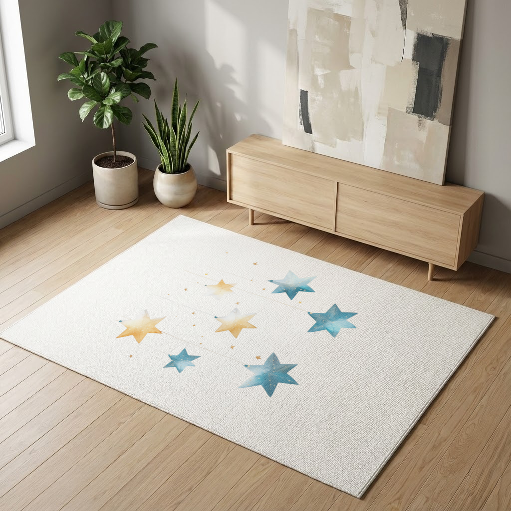 Watercolor Hanging Stars 