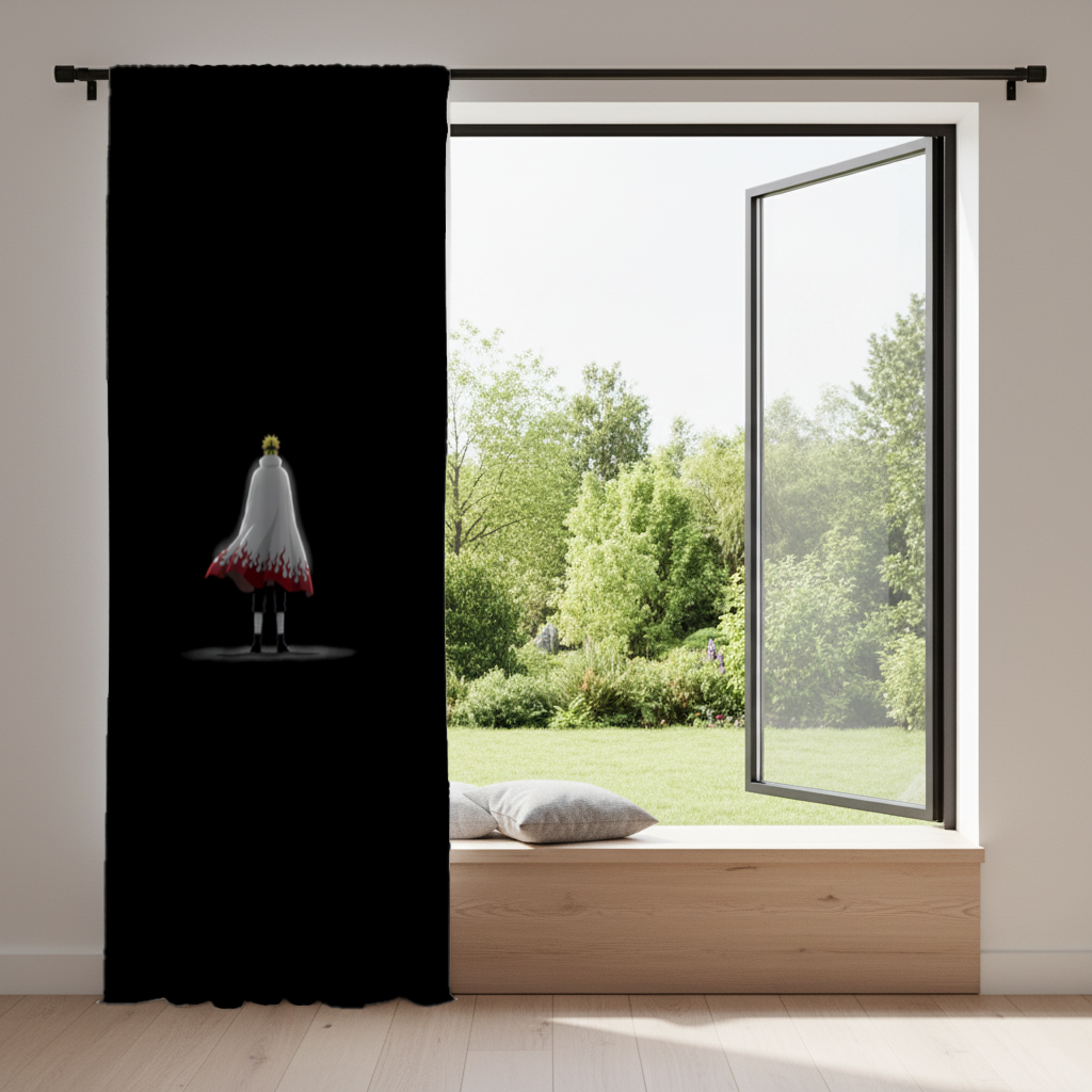 Karanlıktan Gelen Güç Naruto Uzumaki Hokage Silüeti Fon Perde