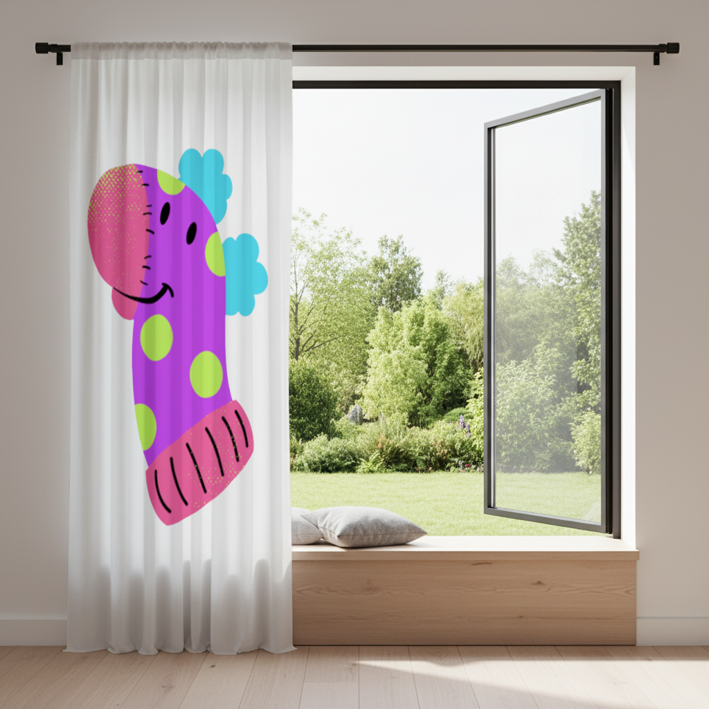 Sevimli Renkli Dinozor Çizimi Fon Perde