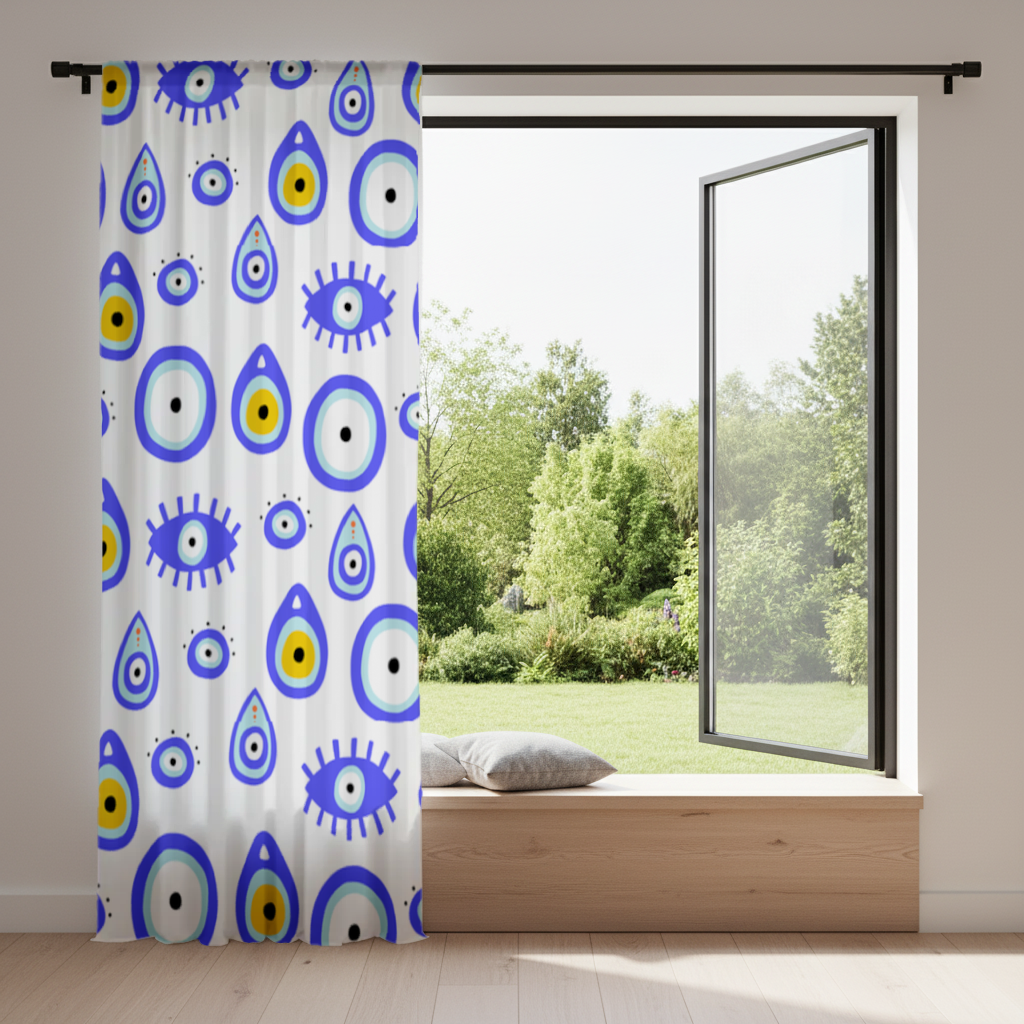 Evil Eye Pattern Drapes