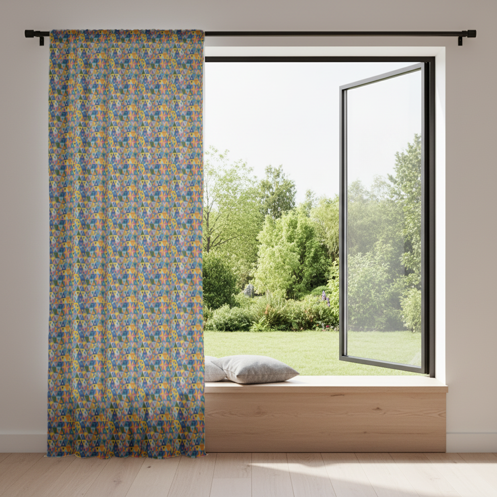 Rainbow triangle pattern Drapes