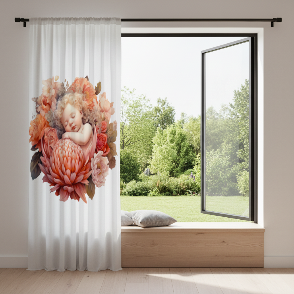 Ethereal Cottagecore Sleeping Baby Drapes