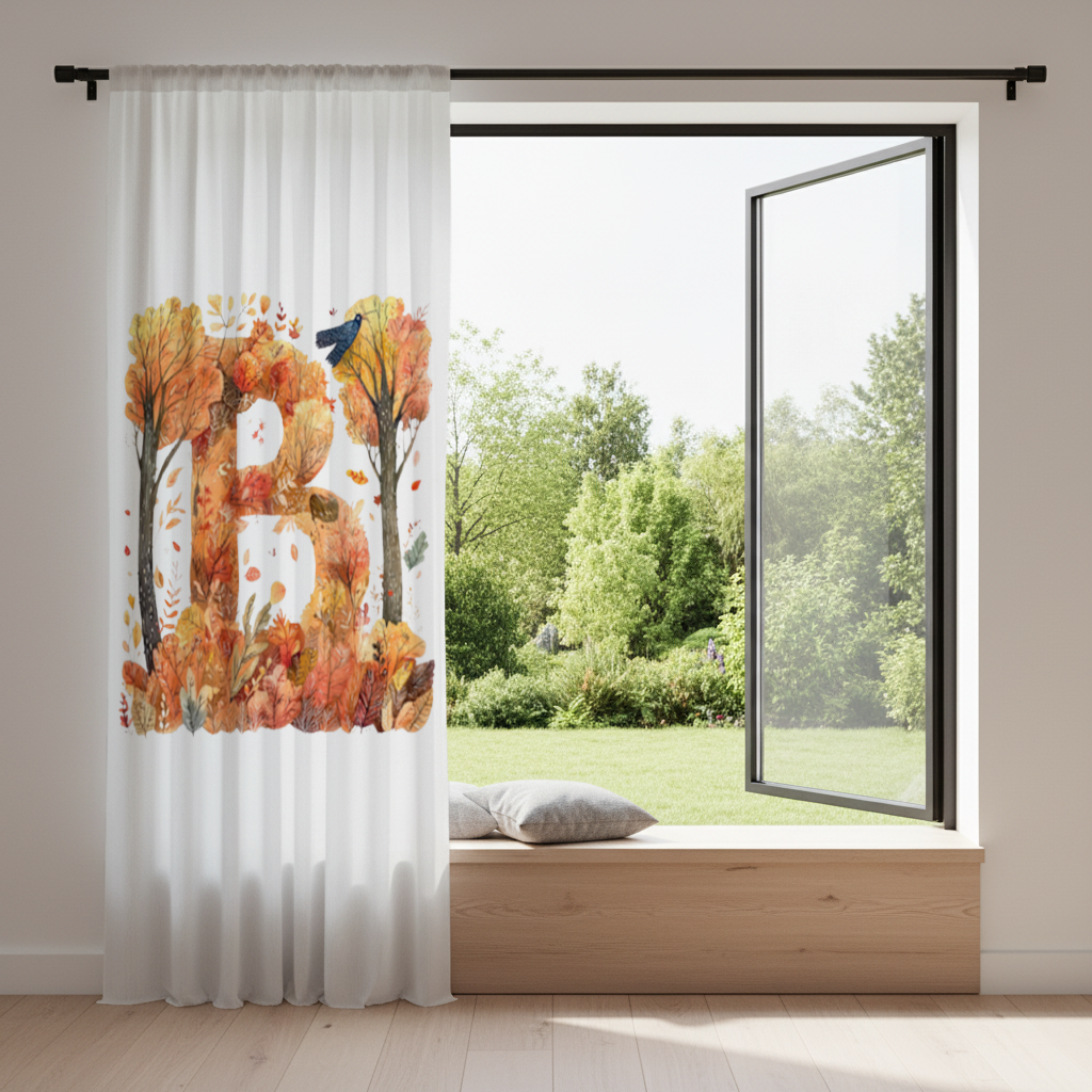 Fall Foliage Letter B Drapes