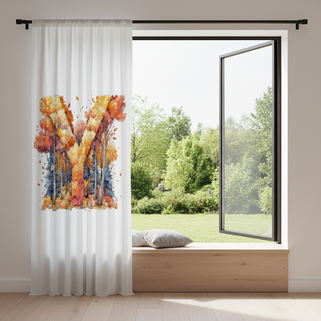Autumn Forest Letter Y Drapes