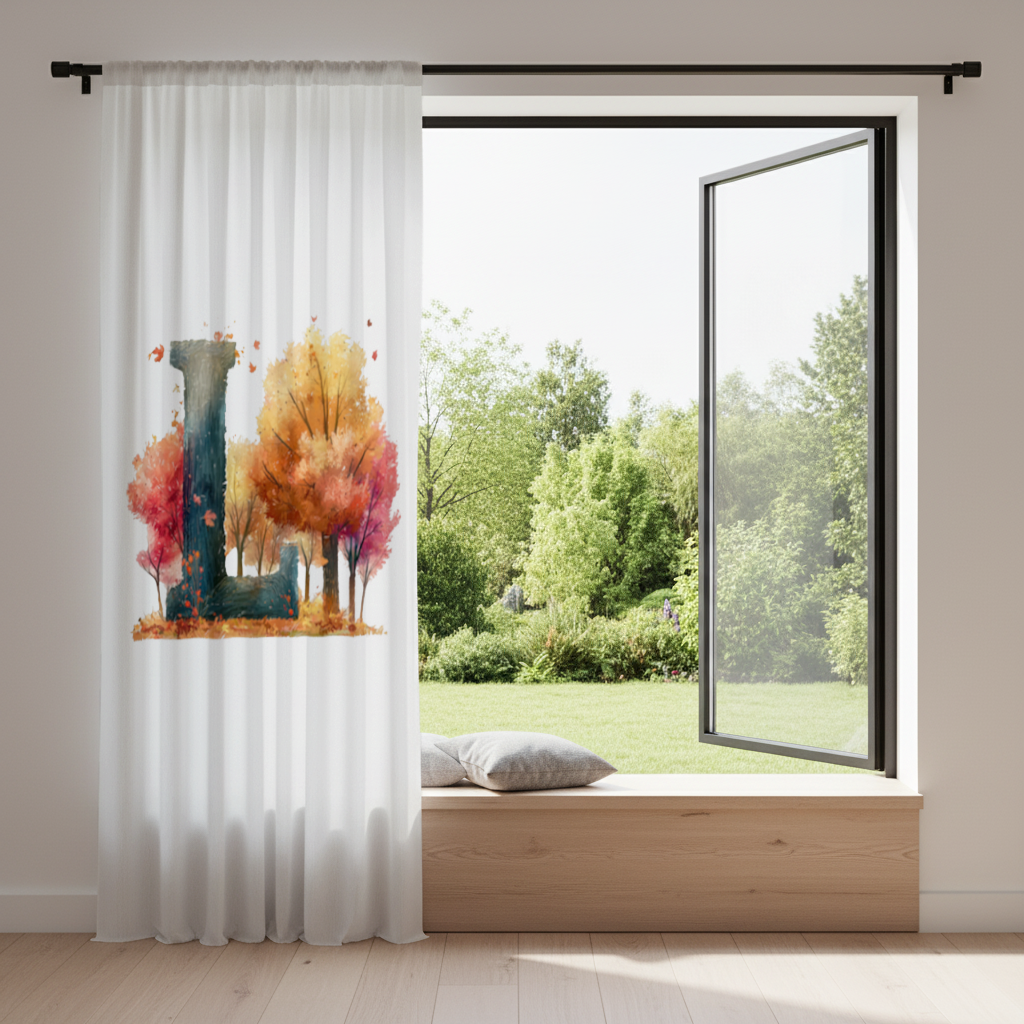 Autumn Forest Letter L Drapes