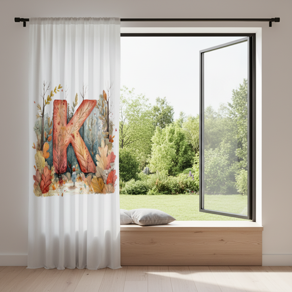 Autumn Forest Letter K Drapes