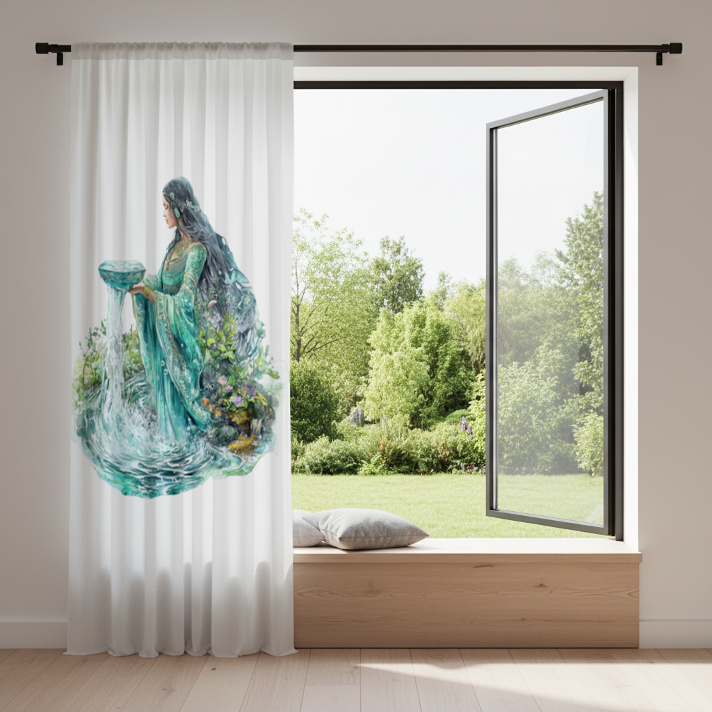 Efsunlu Su Tanrıçası Fon Perde