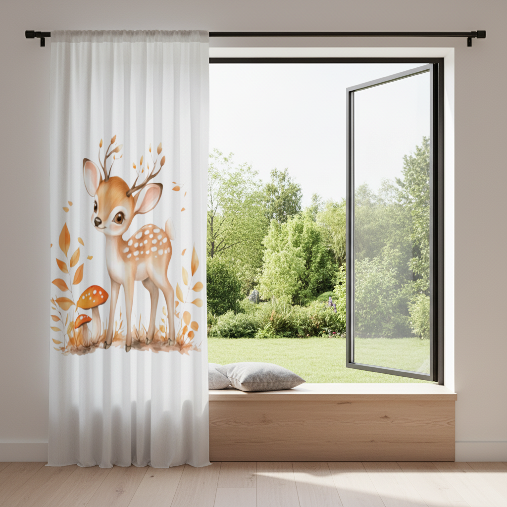 Masalsı Sonbahar Yavru Geyiği Fon Perde