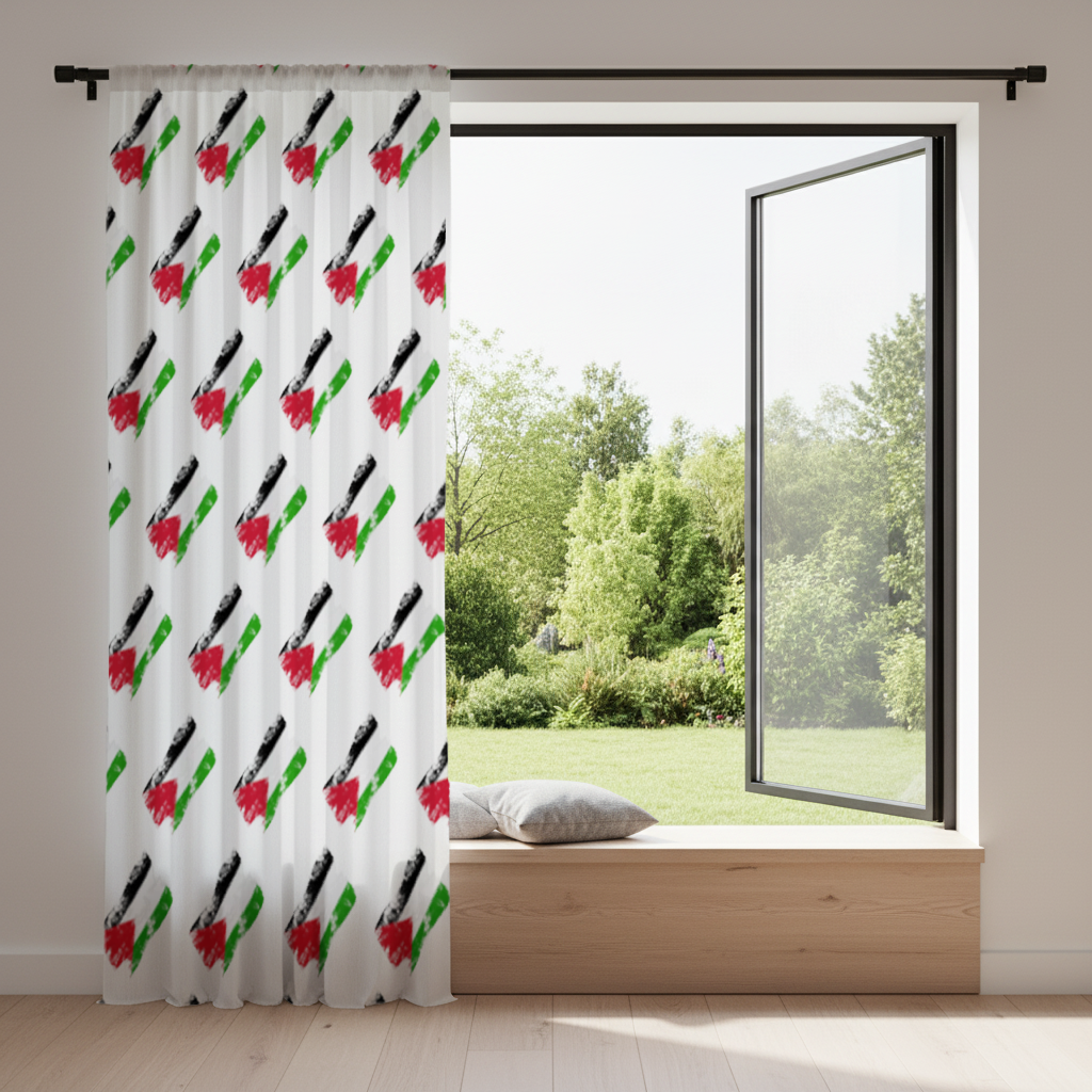 Palestine Resistance Flag Brush Stroke 