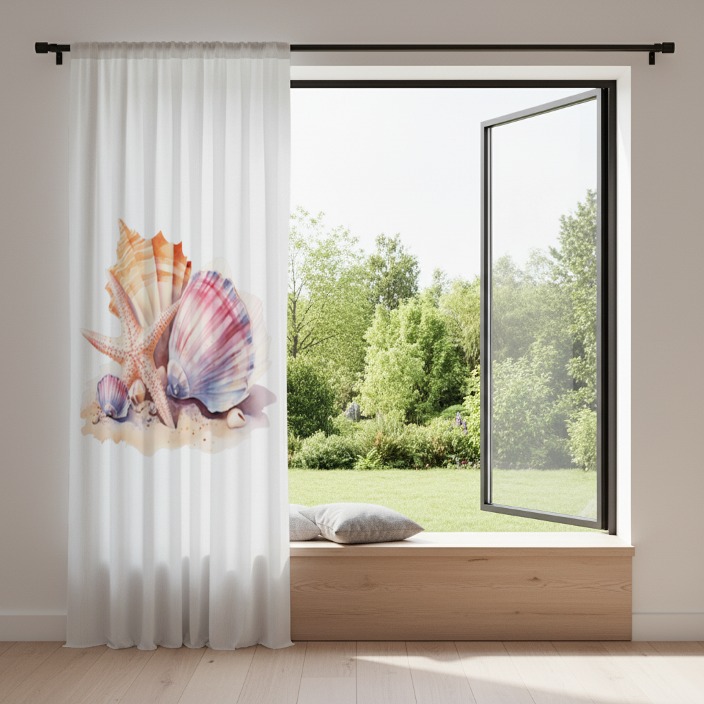 Watercolor Coastal Seashells 