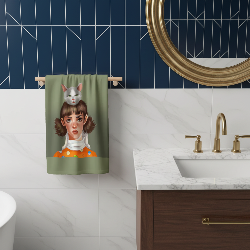 Mood Kedi ve Ben Dokunma Telefonuma! El Havlusu