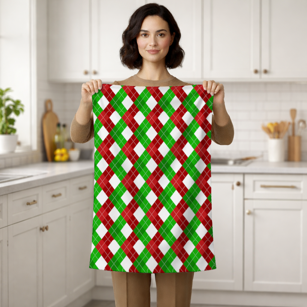 Red Green Argyle Plaid Background Pattern 