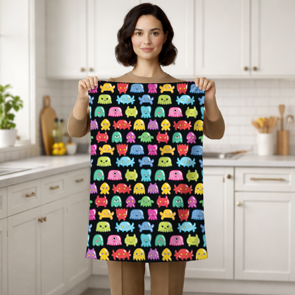 Cute Colorful Monsters Seamless Pattern 