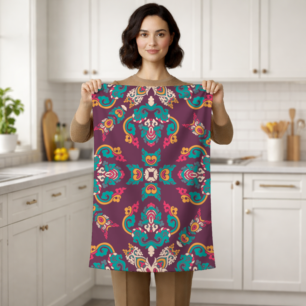 Colorful Ottoman Inspired Mandala Pattern Hand Towel