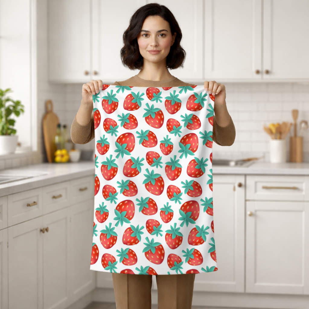 Vibrant Red Strawberry Summer Pattern 