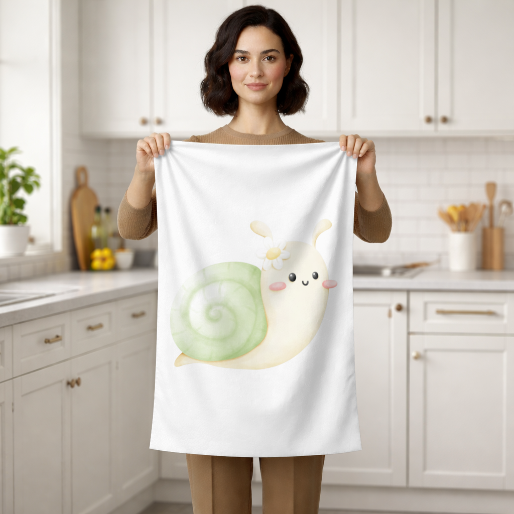 Cute Snail Illustration Hand Towel
