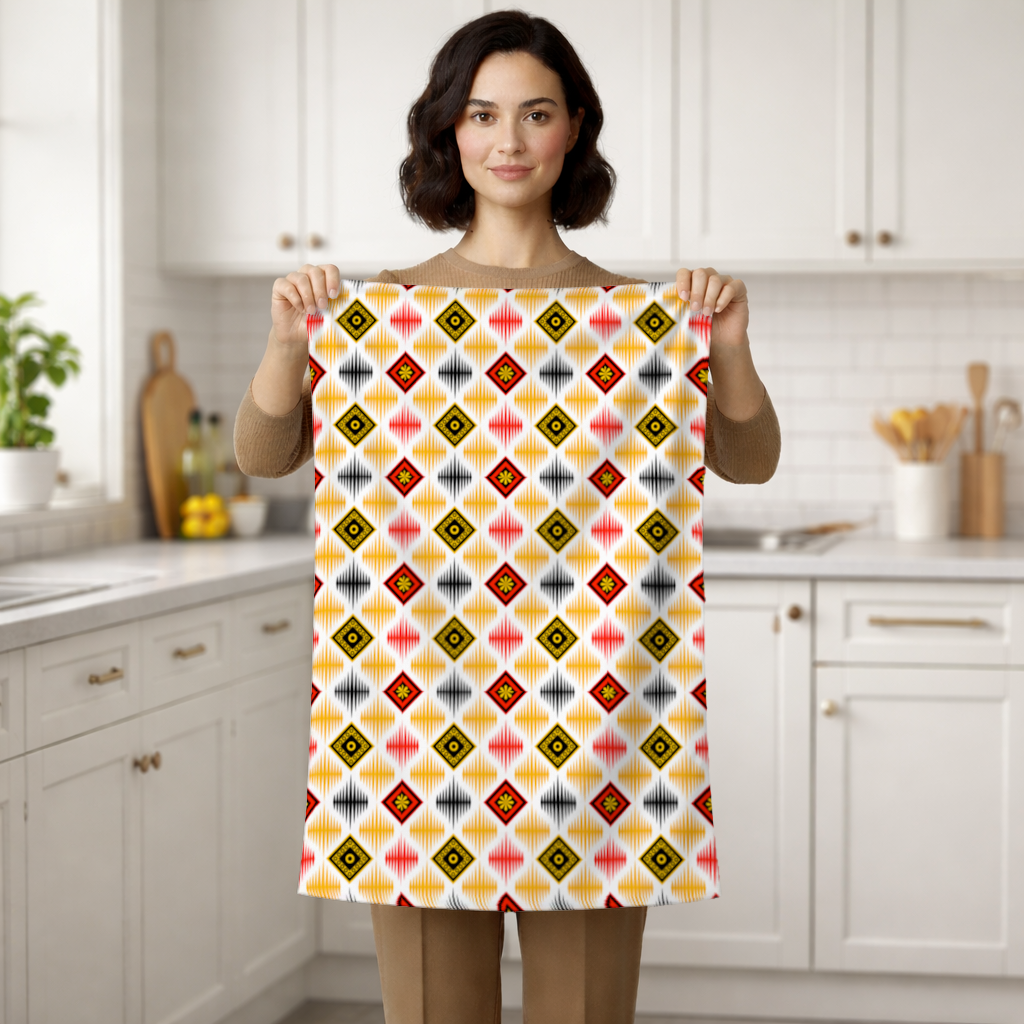 Vibrant Ethnic Geometric Motif Hand Towel