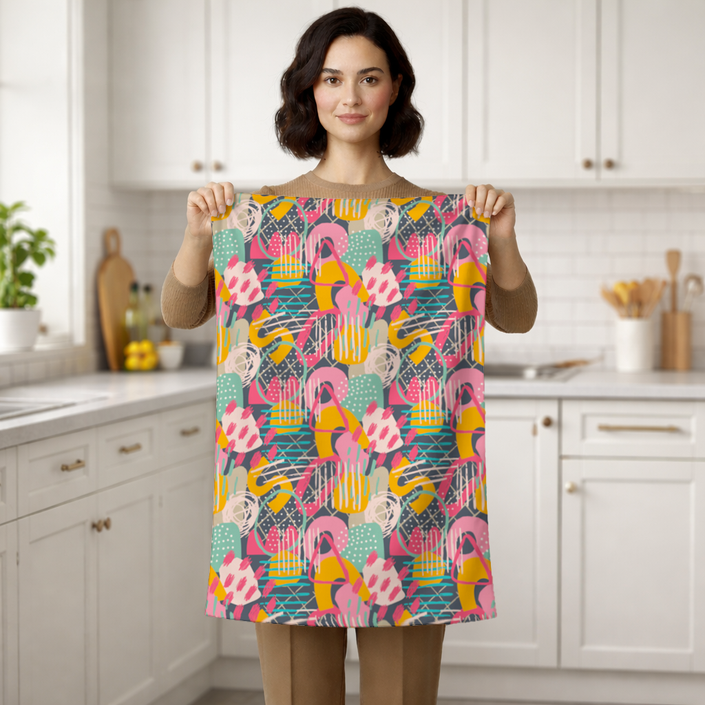 Abstract Geometric Doodle Hand Towel