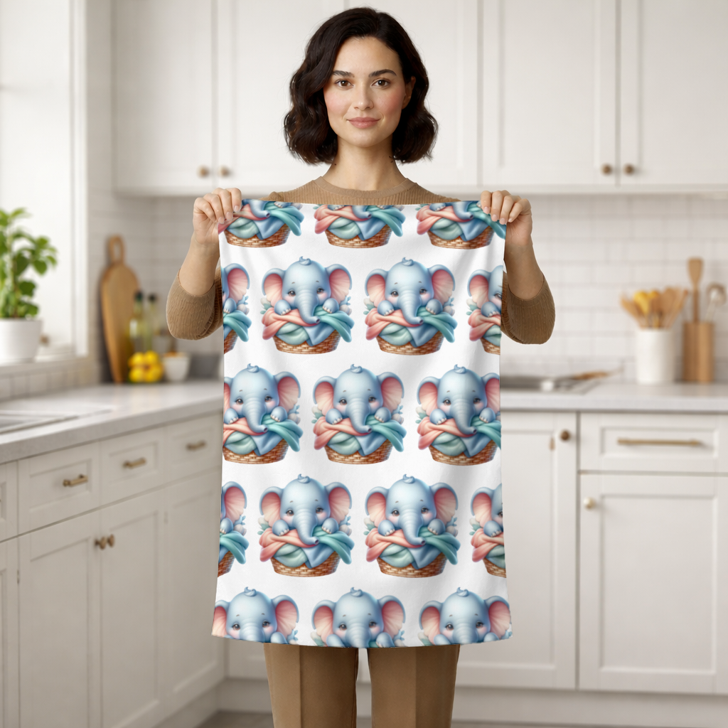 Sepetteki Pastel Bebek Fil El Havlusu