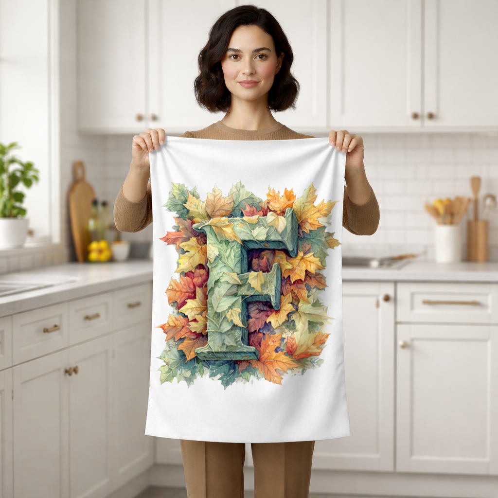 Autumn Leaf Monogram F Hand Towel
