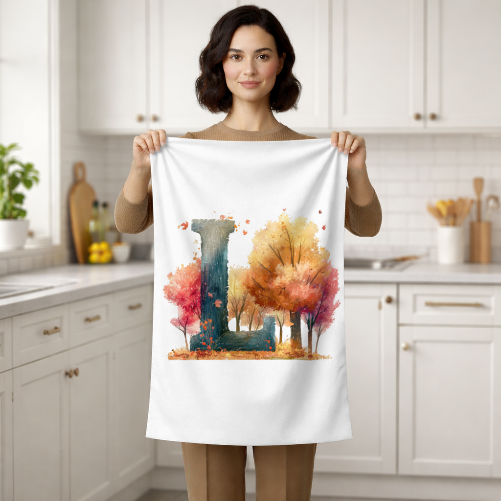 Autumn Forest Letter L Hand Towel