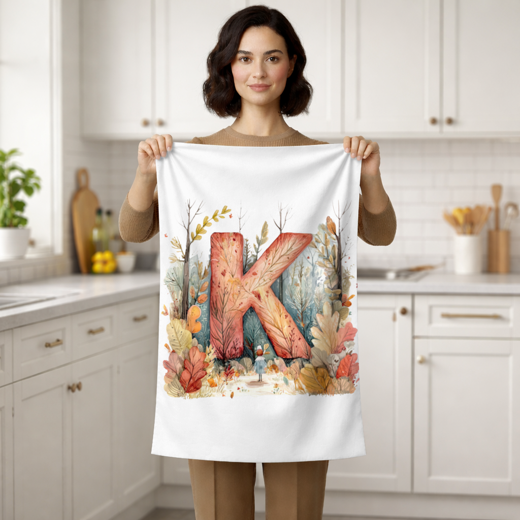 Autumn Forest Letter K Hand Towel