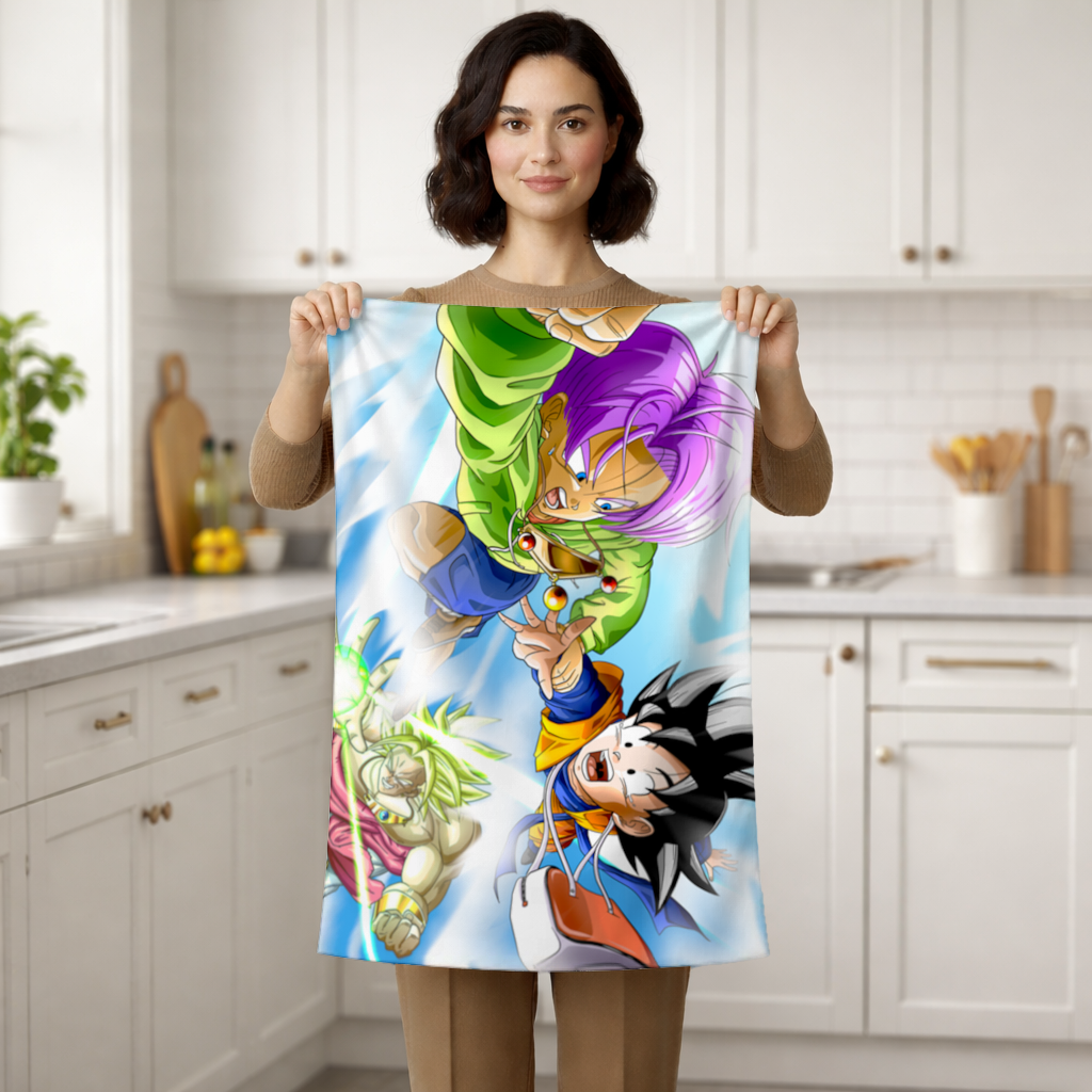 Energy Blast Anime Sky Battle Hand Towel