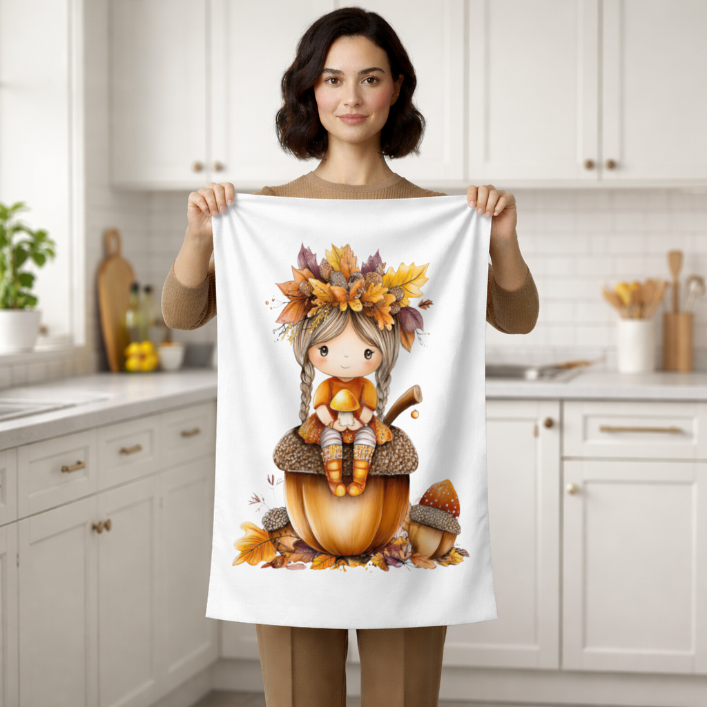 Mantar Tutan Meşe Palamudu Kızı El Havlusu