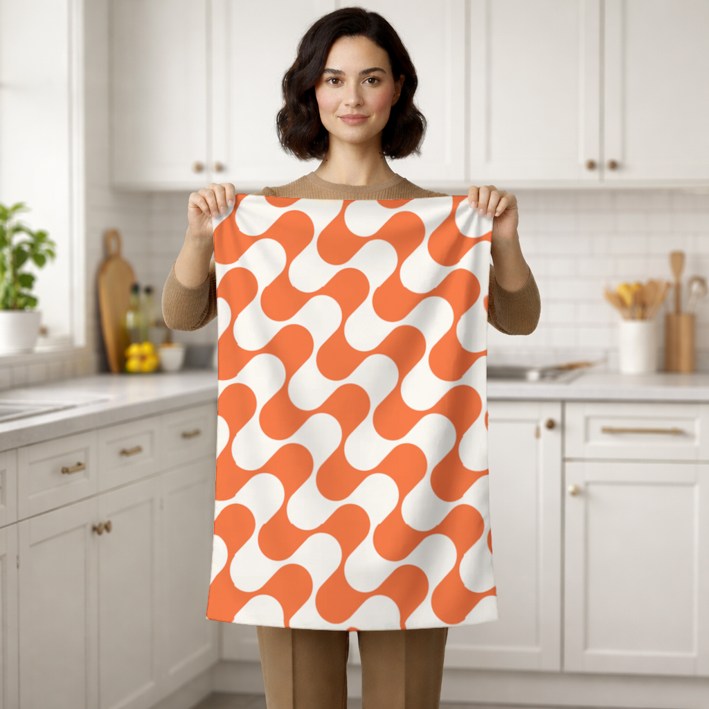 Retro 70s Orange Cream Groovy Curves 