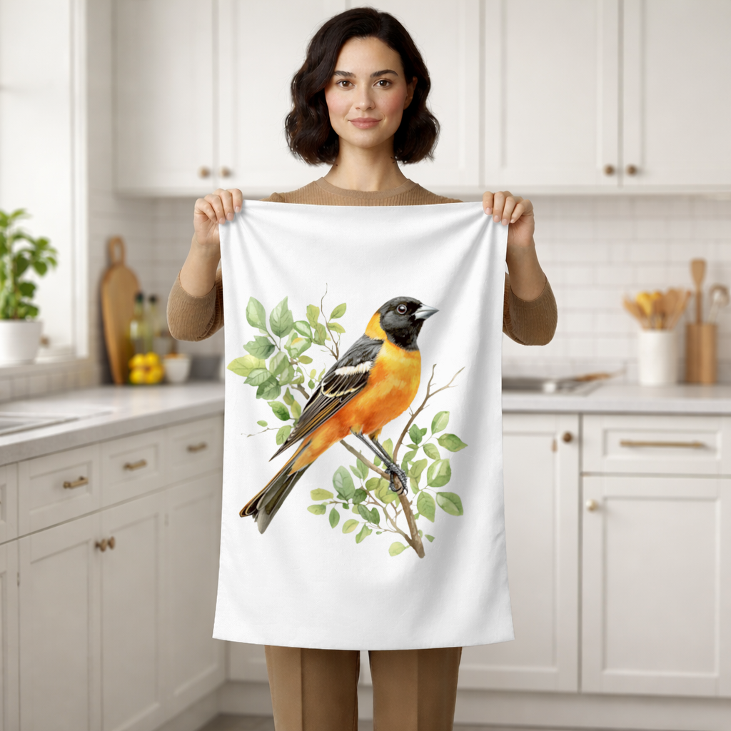 Baltimore Oriole on Branch Hand Towel
