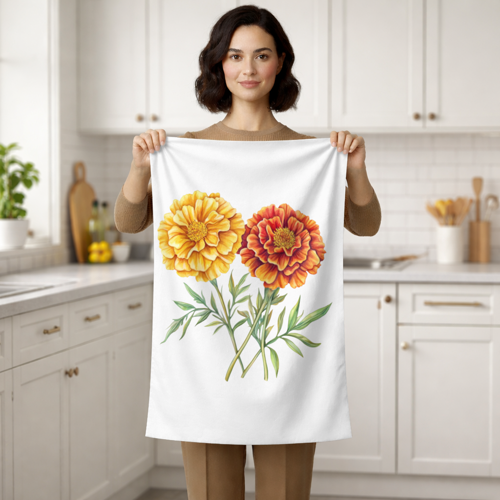 Botanical Yellow Orange Marigold 