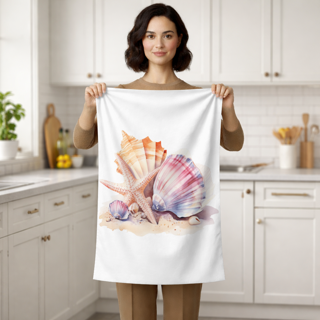 Watercolor Coastal Seashells 