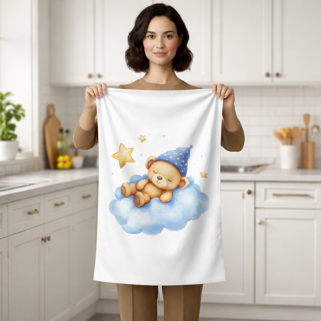 Sleeping Teddy Bear on a Cloud 