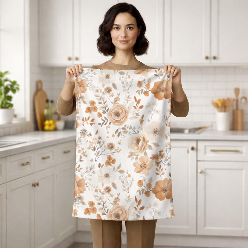 Terracotta Vintage Rose Hand Towel