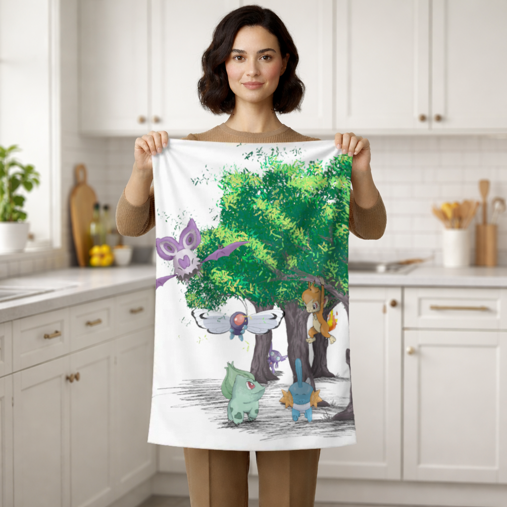 Fanmade Fakemon Characters, happy friends, anime characters Hand Towel