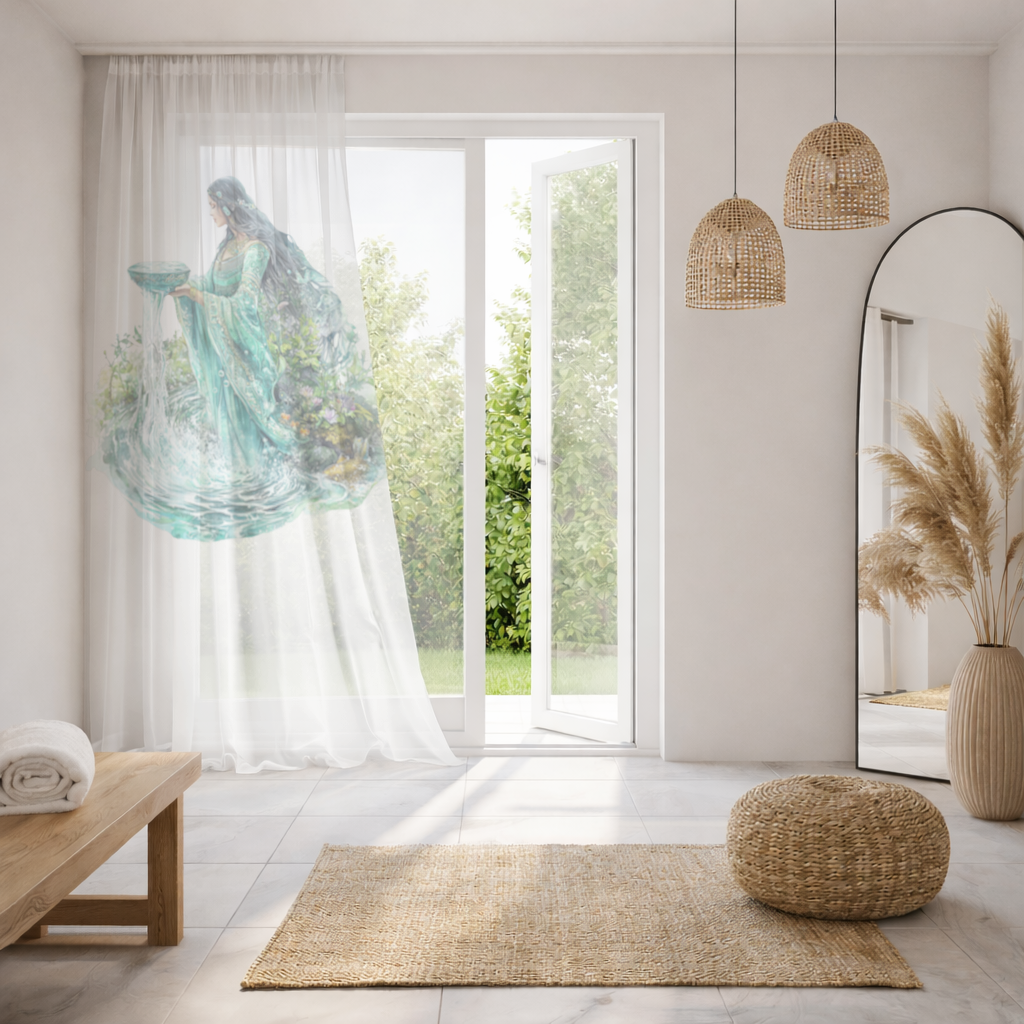 Efsunlu Su Tanrıçası Tül Perde