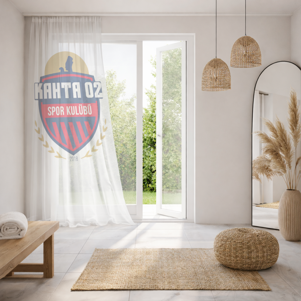 Kahta 02 Spor Kulübü Crest Sheer Curtain