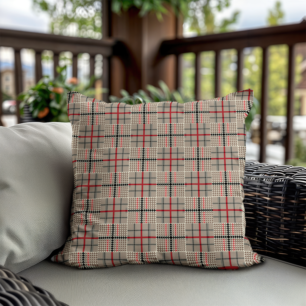 Red Black Geometric Tribal Pattern Decorative pillow cover