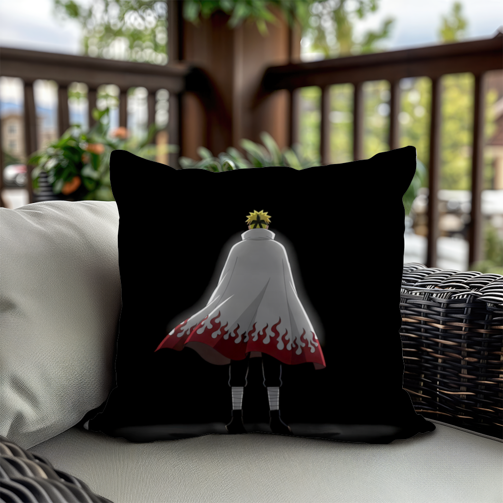 Power from Darkness Naruto Uzumaki Hokage Silhouette Decorative pillow cover