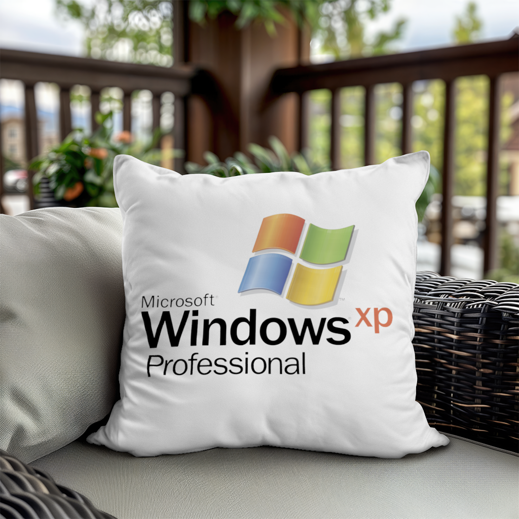 Digital Nostalgia Windows XP Iconic Logo Decorative pillow cover