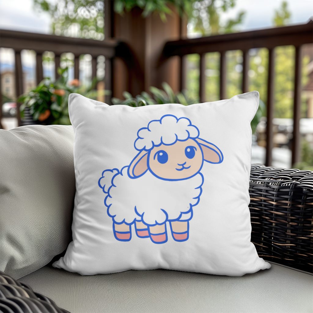 Cute Kawaii Lamb Decorative pillow cover